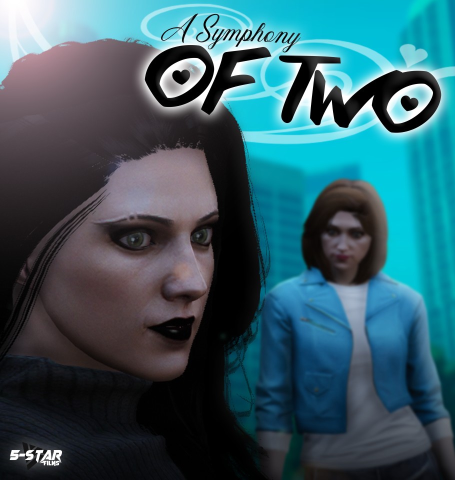 Promotional key art: Irene and Chrystal, series title in script and brush lettering, 5-Star Films logo, teal city backdrop.