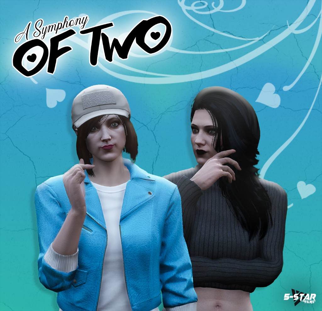 Promotional key art: Chrystal and Irene on a cyan background, series title and 5-Star Films logo.